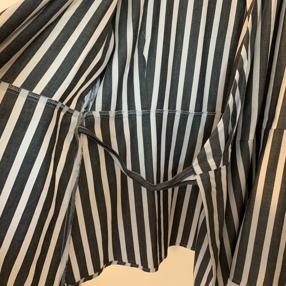 Banana Republic | Striped Wrap Blouse - Picture 4 of 10